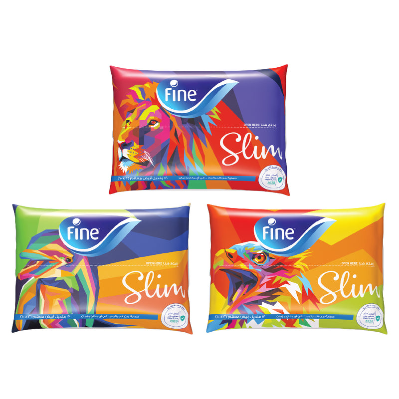 Fine Fluffy Facial Tissue, Sterilized Tissue Slim Pack, 2 Ply × 60 Sheets, Cotton Feel Tissue Suitable for All Skin Types and on the Go Settings, Fine Tissue Sterilized by Steripro For Germ Protection