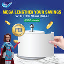 Fine Hand Towel Kitchen Tissue Roll, 150 meters x 2 Ply, Pack of 1