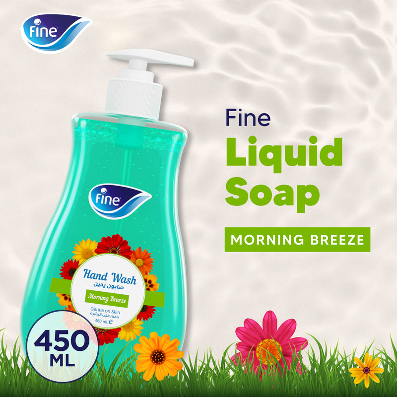 Fine Hand Wash, 450ml Bottle, Morning Breeze Scent