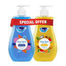 Fine Hand Wash, Bundle of 2, 450ml Bottles, 1 Ocean Breeze and 1 Tropical Fruits Scent