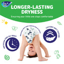 حفاظات فاين بيبي ، مع تقنية حفاظات دبل لوك ، حفاظات مقاس 4،كبير 14-7 كجم ، 3 عبوات من 44 حفاظة، 74 قطعة