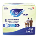 Fine Care Incontinence Unisex Adult Diaper Pull Ups Pants, Medium, waist size 80 - 110 cm, 14 diapers