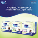 Fine Care Incontinence Unisex Adult Diaper Pull Ups Pants, Medium, waist size 80 - 110 cm, 14 diapers