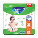 Fine Baby, Size 3, Medium, 6 - 9 kg, 32 Diapers