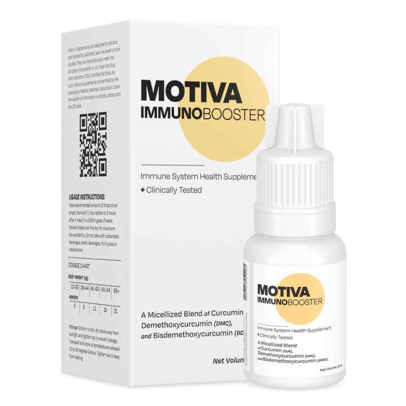 موتيفا اميونو بوستر® ، مكمل الكركمين عالي الامتصاص ، مضاد طبيعي للالتهابات ، مضاد قوي للأكسدة ، معزز للمناعة  ، زجاجة 25 مل.
