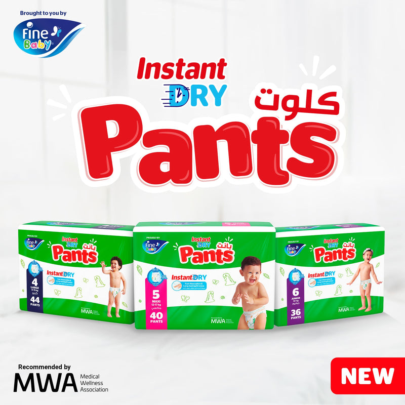 Fine Baby Instant Dry Pants Size 4 Large 9-15kg 44 Diapers