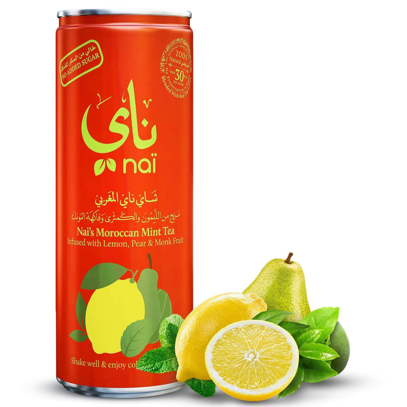شاي ناي المغربي ( مزيج من الليمون والكمثرى وفاكهة المونك ) - 250 مل - خالي من السكر