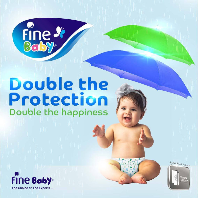 Fine Baby Diapers, DoubleLock Technology , Size 6, Junior 16kg +, Mega Pack. 66 diaper count