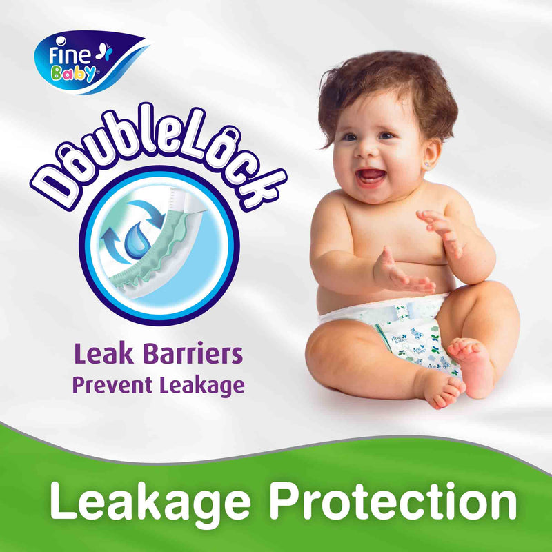 Fine Baby Diapers, DoubleLock Technology , Size 2, Small 3-6kg, Economy Pack. 40 diaper count