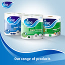 Fine Hand Towel Kitchen Tissue Roll, 325 meters x 1 Ply, Pack of 2