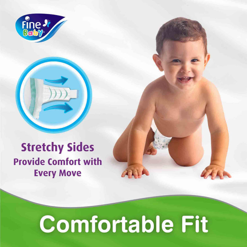 Baby Diapers Size 5 (11-18 kg) Maxi, 26 Count, Economy Pack - Fine Baby® with the NEW Double Lock Leak Barriers!