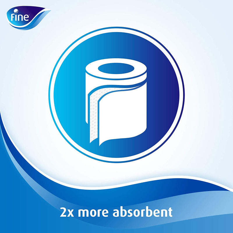 Toilet Paper Tissue Roll, 250 Sheets X 2 Ply, Super Saver Pack of 50 Rolls. Fine® Comfort XL Sterilized for Germ Protection
