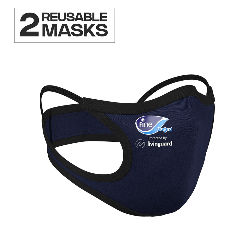 2 x Fine Guard Sport Face Masks With Livinguard Technology