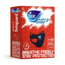 Fine Guard Sports Anti-Viral Face Mask, Olympian Endorsed, Running, Gym, Fitness, Yoga, Cycling [2 x Reusable masks per pack| Large