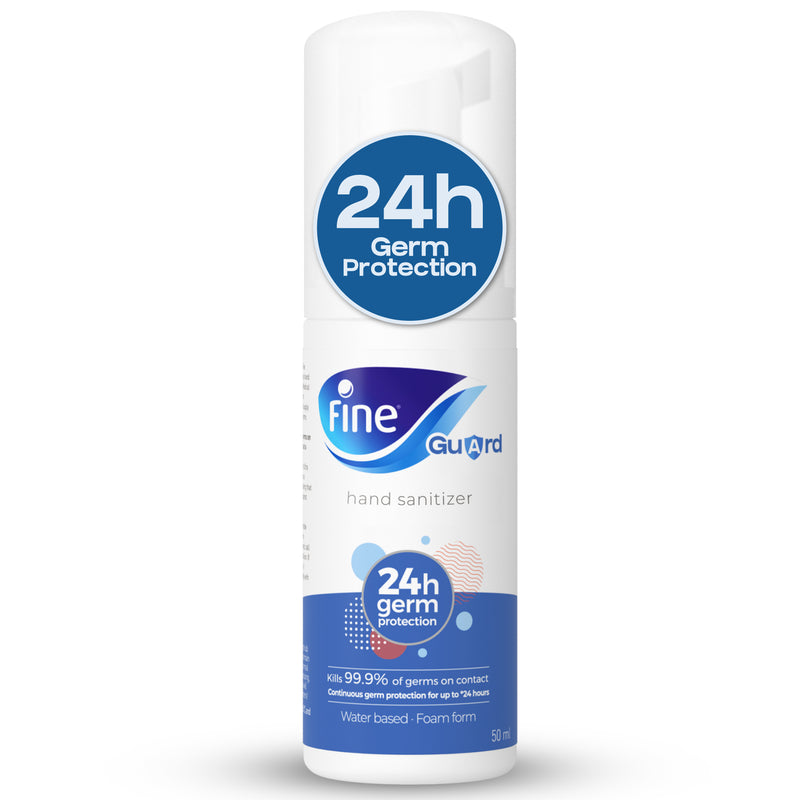 Fine Guard, Hand Sanitizer, 24hr Protection, Non Toxic, Alcohol Free, Foam Sanitizer - 50ml